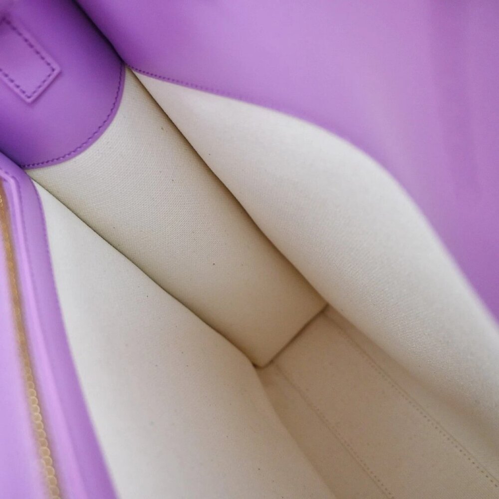 CELINE Vertical Cabas 2Way Shoulder Hand Tote Bag Canvas Leather Purple 21EG332 - Picture 9 of 15
